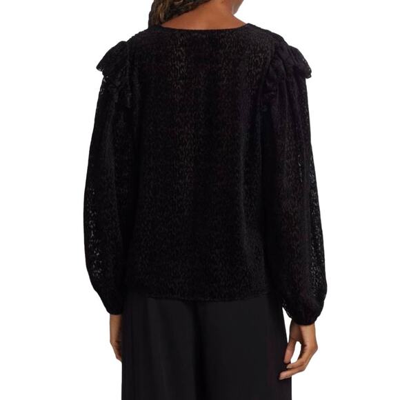 NWT! Tanya Taylor Lucy Devore Pullover Top - Size Large - Picture 4 of 9